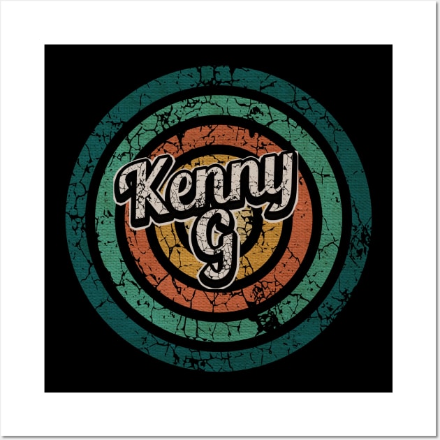 Kenny G // Retro Circle Crack Vintage Wall Art by People Mask